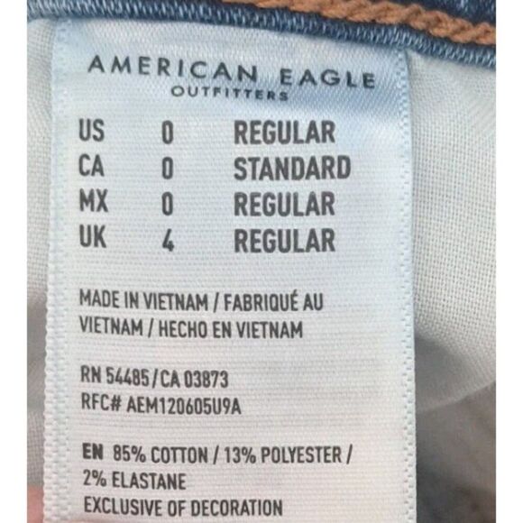 American Eagle Ne(x)t Level Stretch Womens Blue Size 0 Jeggings 26X28 - Picture 6 of 7